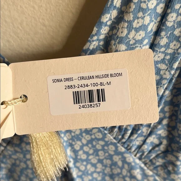 NWT Doen Sonia Dress Cerulean Hillside Bloom - Picture 9 of 9